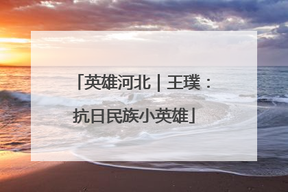 英雄河北｜王璞：抗日民族小英雄
