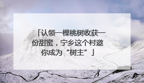 认领一棵桃树收获一份甜蜜，宁乡这个村邀你成为“树主”
