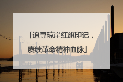 追寻琼崖红旗印记，赓续革命精神血脉
