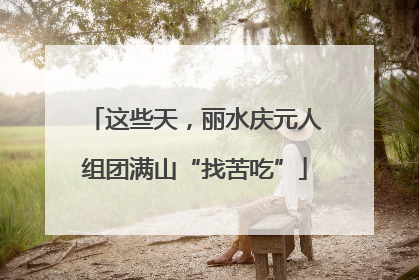 这些天，丽水庆元人组团满山“找苦吃”