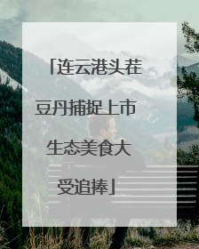 连云港头茬豆丹捕捉上市 生态美食大受追捧