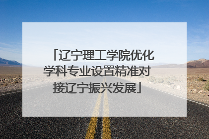 辽宁理工学院优化学科专业设置精准对接辽宁振兴发展
