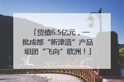 货值6.5亿元，一批成都“新津造”产品组团“飞向”欧洲！