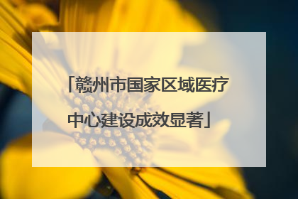 赣州市国家区域医疗中心建设成效显著