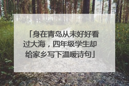 身在青岛从未好好看过大海，四年级学生却给家乡写下温暖诗句
