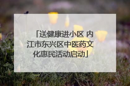 送健康进小区 内江市东兴区中医药文化惠民活动启动