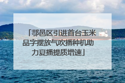 鄠邑区引进首台玉米品字摆放气吹播种机助力夏播提质增速