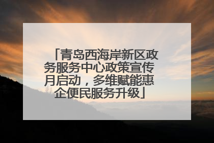 青岛西海岸新区政务服务中心政策宣传月启动，多维赋能惠企便民服务升级