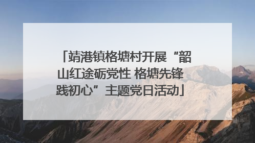 靖港镇格塘村开展“韶山红途砺党性 格塘先锋践初心”主题党日活动
