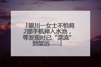 银川一女士不慎将2部手机掉入水池，等发现时已“漂流”到望远……
