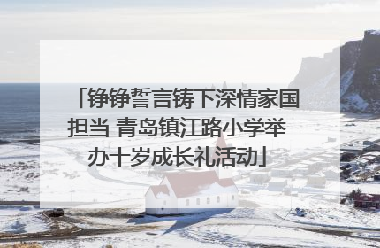 铮铮誓言铸下深情家国担当 青岛镇江路小学举办十岁成长礼活动