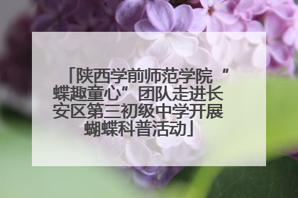 陕西学前师范学院“蝶趣童心”团队走进长安区第三初级中学开展蝴蝶科普活动