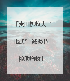 麦田机收大“比武” 减损节粮助增收