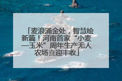 麦浪涌金处，智慧绘新篇！河南首家“小麦—玉米”周年生产无人农场喜迎丰收