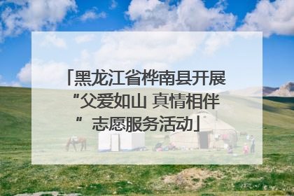 黑龙江省桦南县开展“父爱如山 真情相伴”志愿服务活动