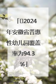 ﻿2024年安徽省普惠性幼儿园覆盖率为94.3%