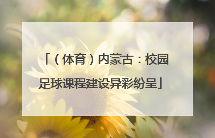 （体育）内蒙古：校园足球课程建设异彩纷呈