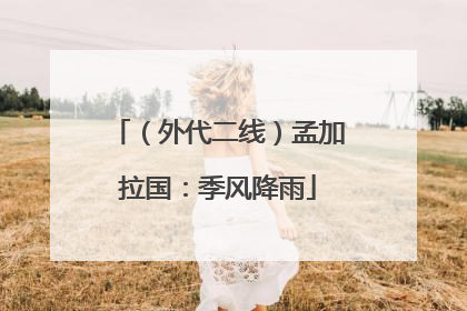 （外代二线）孟加拉国：季风降雨