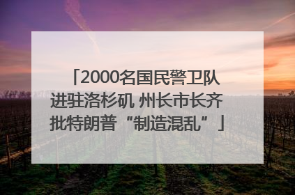 2000名国民警卫队进驻洛杉矶 州长市长齐批特朗普“制造混乱”