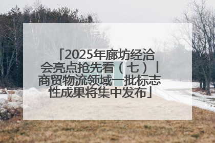 2025年廊坊经洽会亮点抢先看（七）丨商贸物流领域一批标志性成果将集中发布