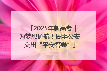2025年新高考｜为梦想护航！周至公安交出“平安答卷”