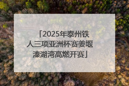 2025年泰州铁人三项亚洲杯赛姜堰溱湖湾高燃开赛