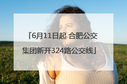 6月11日起 合肥公交集团新开324路公交线